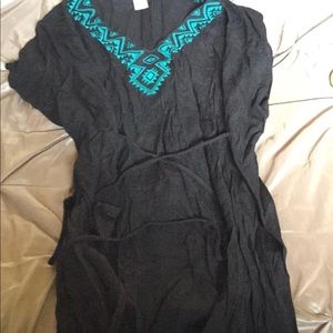 Black and Teal swim coverup. Size L